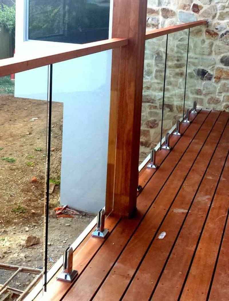 Patio Glass Railing For Client Farm House