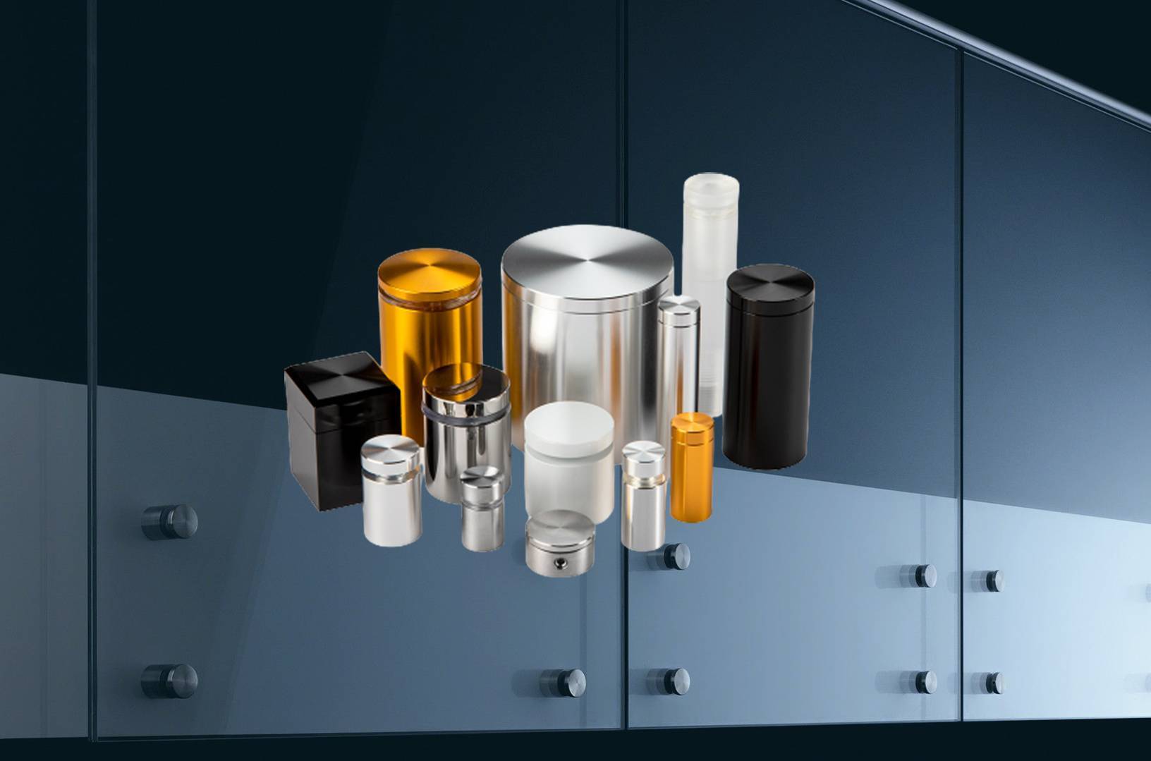 PVD Colour Coated Glass Standoffs